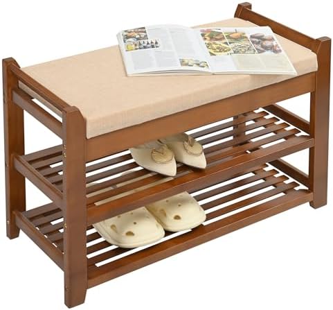 PETKABOO Shoe Rack Bench with Cushion, Shoe Rack - Image 3