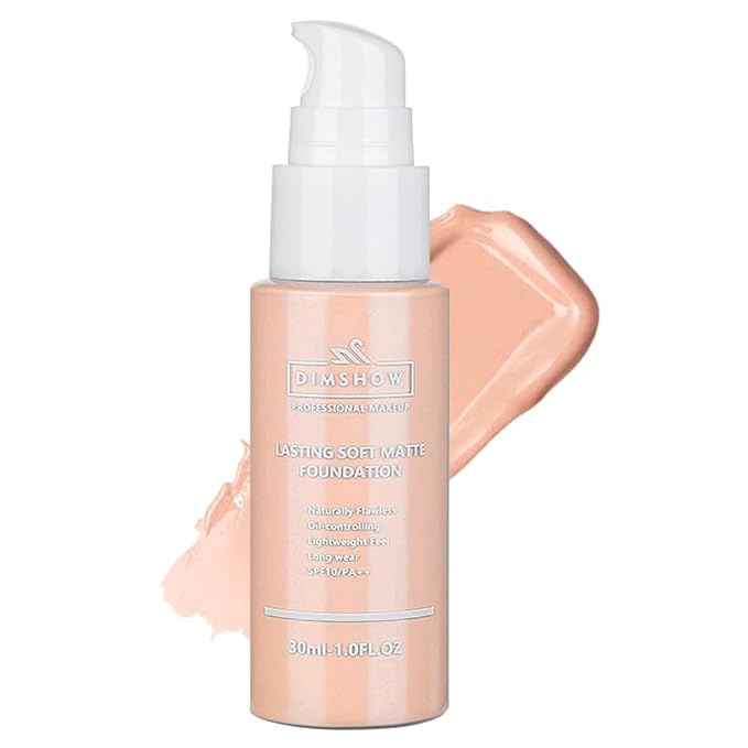 Flawless Matte Liquid Foundation Makeup, Vegan & Cruelty-Free, Liquid Oil-Free Foundation Face Makeup for Combination & Oily Skin, Longwear Medium-Full Coverage (03, 30ml)