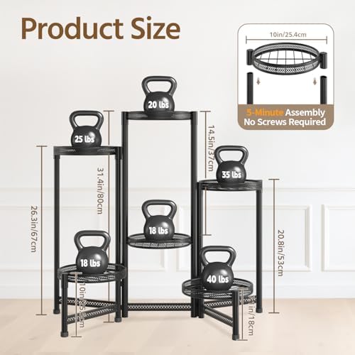 LASZOLA Plant Stand Indoor Outdoor Tall - Image 2