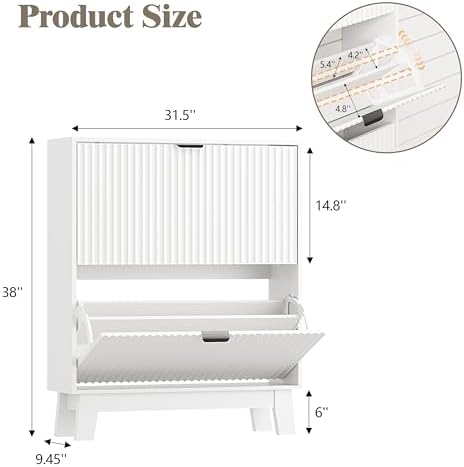 HUANLEGO Shoe Cabinet Storage for Entryway - Image 2