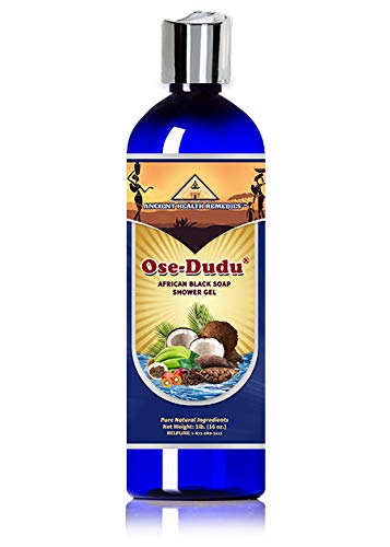 Organic, Anti-Bacterial OSE DUDU LIQUID BLACK SOAP GEL 1 LB (16 oz) Acne Eczema Dry Skin Psoriasis Scar Removal Face and Body Wash Skin Care (GHANA)