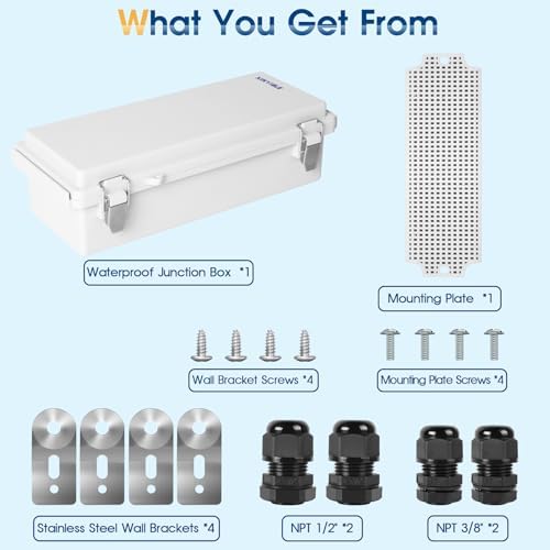 Waterproof Outdoor Project ABS Plastic Junction Box IP67 Weatherproof Dustproof - Image 7