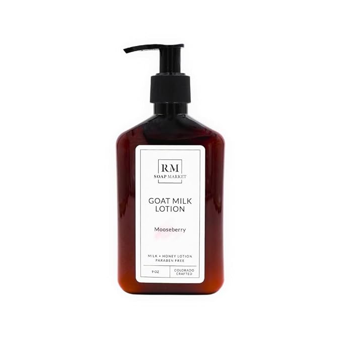 Goat Milk Lotion, Mooseberry Fragrance, Hydrating Lotion for Men & Women With Nourishing Goat Milk, Shea Butter, Sunflower Oil & Aloe, Packed With Vitamin A, E & Selenium, 9 Oz