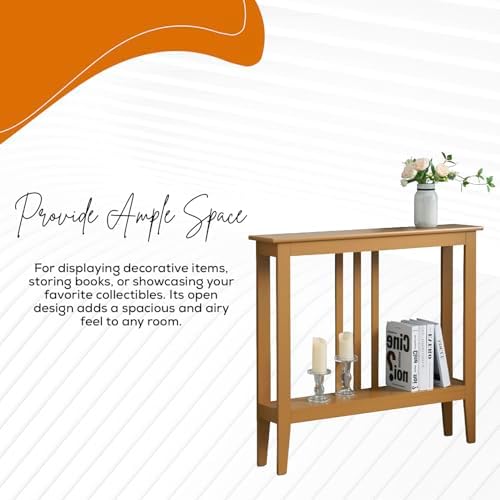 Kings Brand Narrow Console Table w/Storage Shelf - Image 7