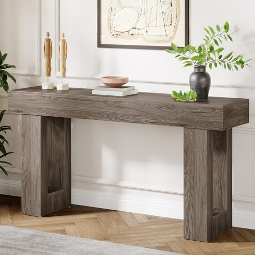 Tribesigns Farmhouse Console Table, 63-Inch Long Narrow Sofa Table Behind The by Tribesigns