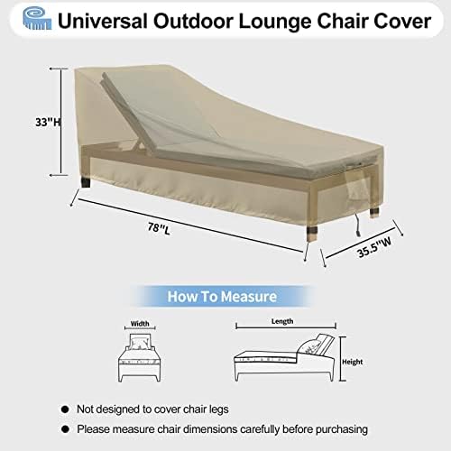 OutdoorLines Waterproof Patio Chaise Lounge Chair Cover - Image 2