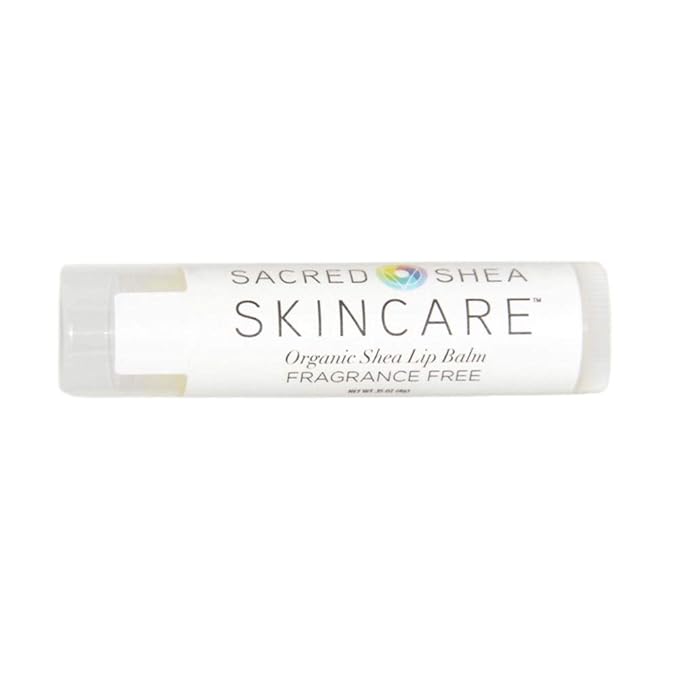 Organic Unscented Natural Moisturizing Lip Balm, Natural Lip Repair, Healing Organic Fragrance-Free Shea Butter 4 Pack