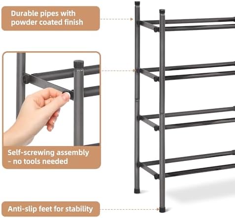 STORAGE MANIAC Expandable Shoe Rack - Image 6