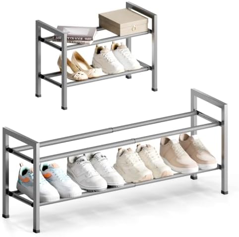 Bumusty 2 Tier Expandable Shoe Rack by BUMUSTY