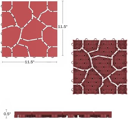 Pure Garden 30-Pack Polypropylene Interlocking Patio Deck Tiles - Image 6