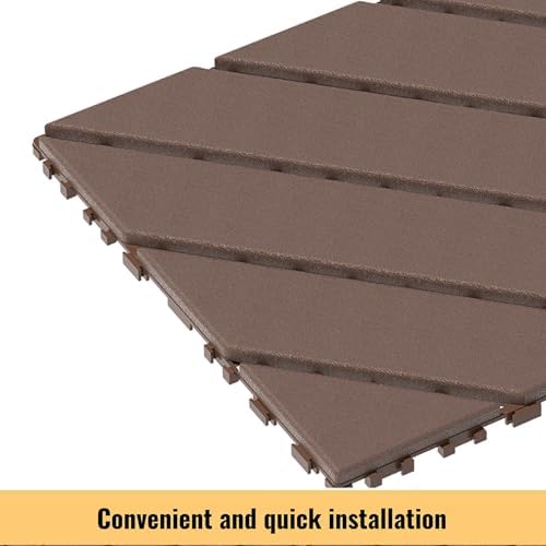 44 Pack Interlocking Deck Tiles, 12x12 Inch Modern Plastic Outdoor Flooring - Image 5