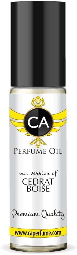 CA Perfume Impression of Cedrat Boise For Women & Men Replica Fragrance Body Oil Dupes Alcohol-Free Essential Aromatherapy Sample Travel Size Concentrated Long Lasting Attar Roll-On 0.3 Fl Oz/10ml