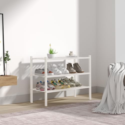 ROMGUAR CRAFT 3 Tier Bamboo Shoe Rack - Image 7