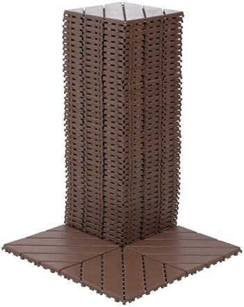 Plastic Interlocking Deck Tiles 12"x12" Waterproof Outdoor Patio Flooring PP - Image 5