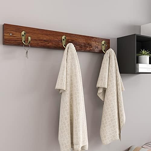 IBosins 15PCS Coat Hooks Wall Mounted Antique Brass Single Prong Robe Hook - Image 4