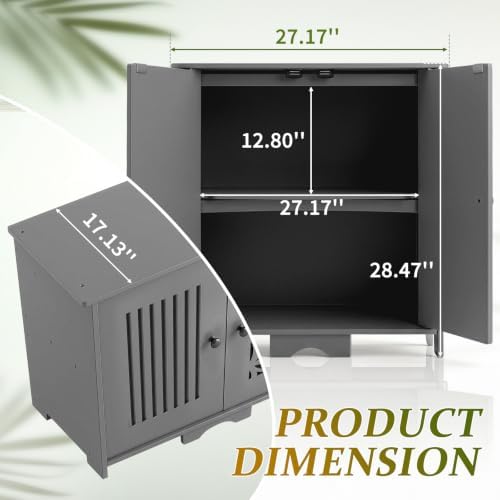 Outdoor Storage Cabinet, PVC Patio Storage Cabinet - Image 6