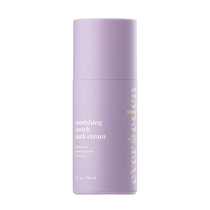 Evereden Nourishing Stretch Mark Cream 50ml | Clean and Unscented Pregnancy Skincare | Stretch Mark Prevention