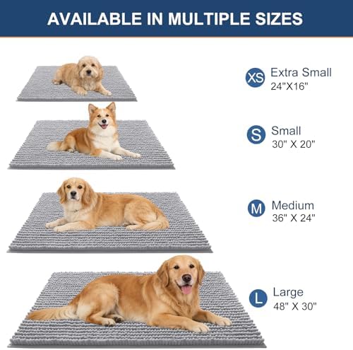 OLANLY Dog Door Mat for Muddy Paws 59x20, Extra Absorbent Chenille Mud Mat - Image 2