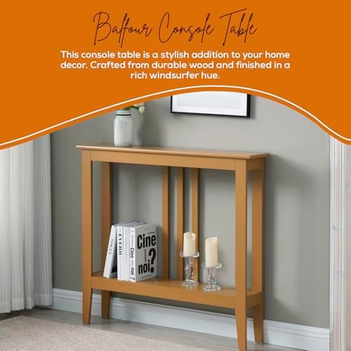Kings Brand Narrow Console Table w/Storage Shelf - Image 4