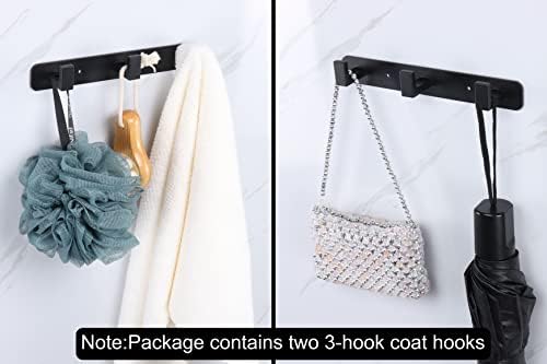 Coat Rack, Heavy Duty Stainless Steel 3 Tri Coat Hook Hanger, Wall Mounted Wall - Image 2