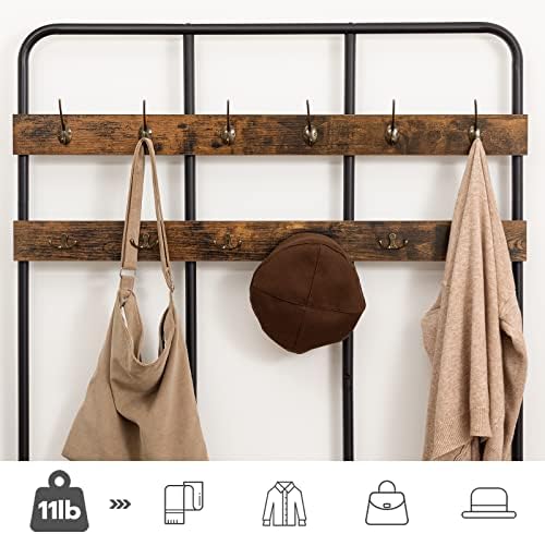 HOOBRO Hall Tree with Bench, Entryway Bench with Coat Rack, Mud Room Rack with - Image 5