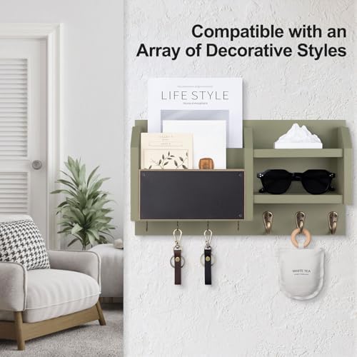 Lwenki Mail and Key Holder – Wall Mount Key Hanger - Image 2
