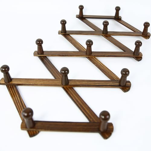 AMAPON Accordion Wall Hanger Expandable Coat Hat Rack 13 Peg Hook - Image 7