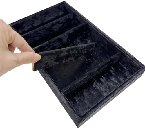 5-Compartment Velvet Sunglasses & Jewelry Organizer Tray. - Image 5