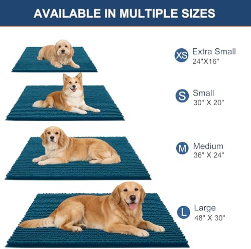 OLANLY Dog Door Mat for Muddy Paws 44x24, Extra Absorbent Chenille Mud Mat - Image 2