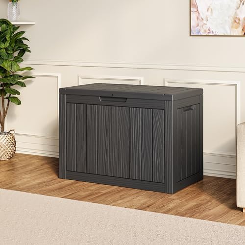 Outdoor Storage Box Waterproof, 55 Gallon Deck Box by WTFGO