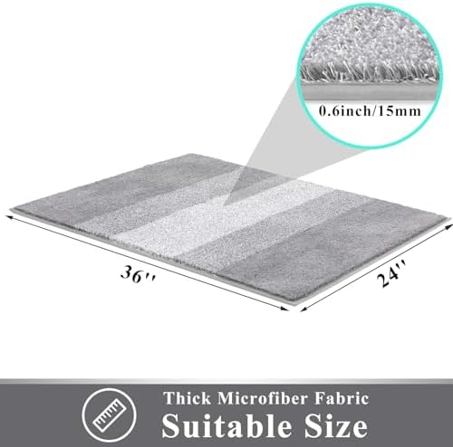 Vaukki Indoor Doormat Entryway Light Grey Door Mat 36x24 inch - Image 2