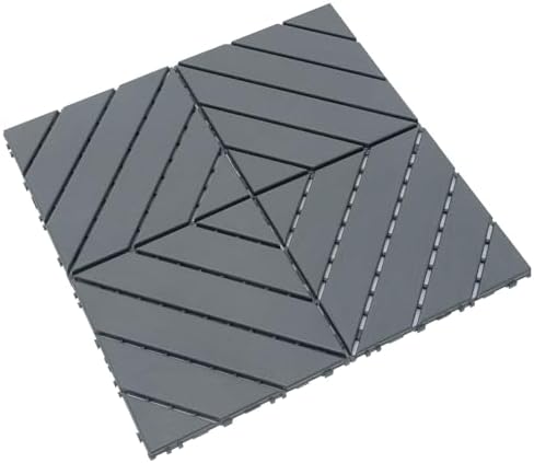 44 Pack Interlocking Deck Tiles, 12x12 Inch Modern Plastic Outdoor Flooring - Image 6