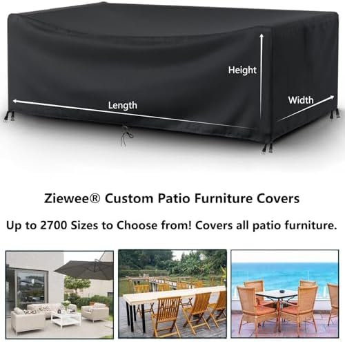 Patio Furniture Covers 72" L x 56" W x 32" H Outdoor Table Covers Waterproof - Image 2