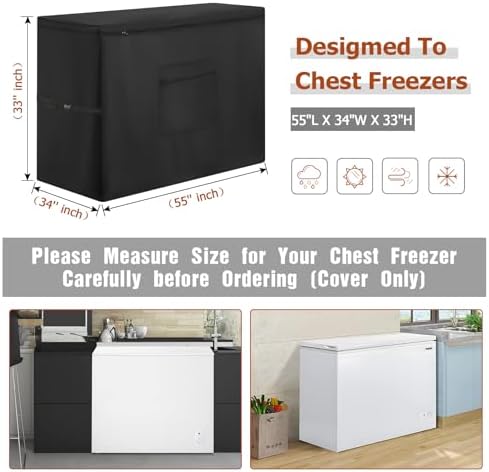 10.0 Cu.Ft Chest Freezer Cover for Outside - Image 2
