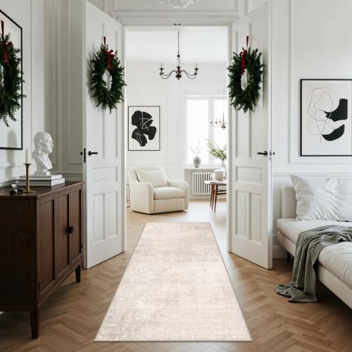 3x6 Washable Hallway Runner Rug: Abstract Stain Resistant Bathroom Kitchen Rug - Image 6