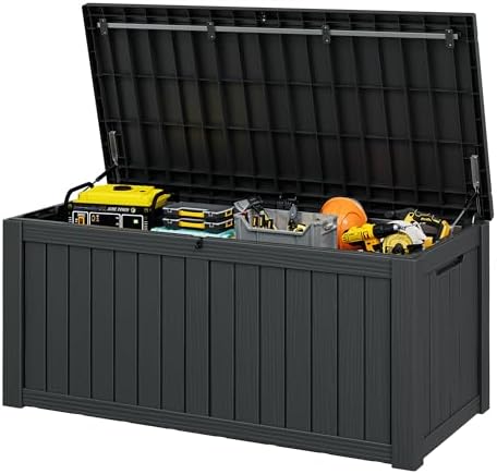Outdoor Storage Box Waterproof, 155 Gallon Deck Box by WTFGO