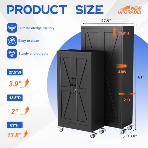 GAIOUS 61" Tall Metal Storage Cabinet - Image 2
