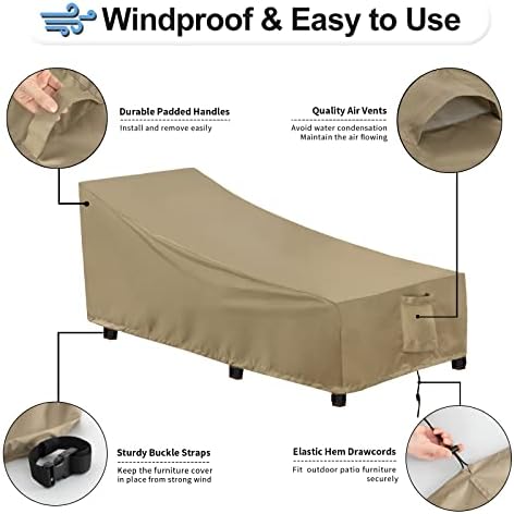 OutdoorLines Waterproof Patio Chaise Lounge Chair Cover - Image 5