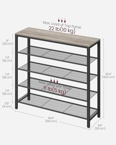 VASAGLE INDESTIC Shoe Rack, Organizer - Image 3
