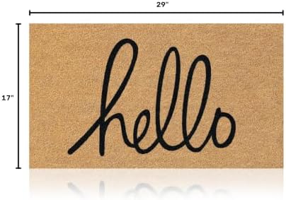Coir Welcome Mat, Hello Classic, 17 x 29 in - Image 2