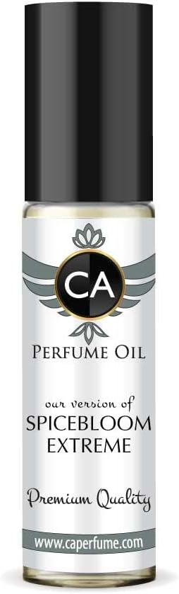CA Perfume Impression of Victor & R. Spicebloom Extreme For Men Replica Fragrance Body Oil Dupes Alcohol-Free Essential Aromatherapy Sample Travel Size Concentrated Long Lasting Roll-On 0.3 Fl Oz/10ml