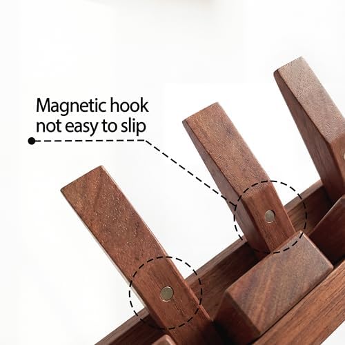 Mid Century Modern Wood Coat Rack Wall Mount - Image 3
