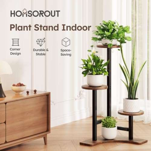 Homsorout Plant Stand Indoor, 3 Tier Corner Plant Stand - Image 2