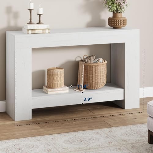 GarveeHome 47" Farmhouse 2-Tier Console Table - Image 6