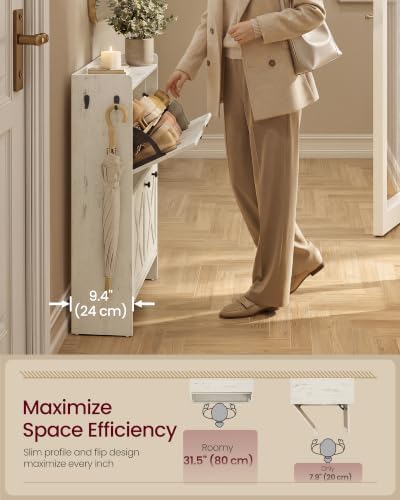 VASAGLE Narrow Shoe Storage Cabinet Organizer - Image 4