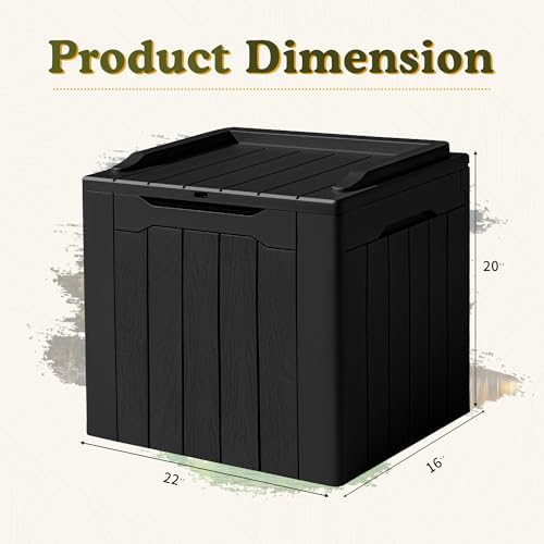 Devoko 31 Gallon Waterproof Outdoor Storage Box Resin Deck Box Lockable and UV - Image 6