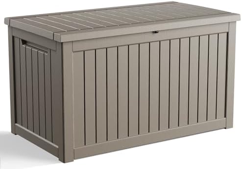 280 Gallon Outdoor Deck Box, Lockable Waterproof Outdoor Storage Boxes by MAIUSCOLI