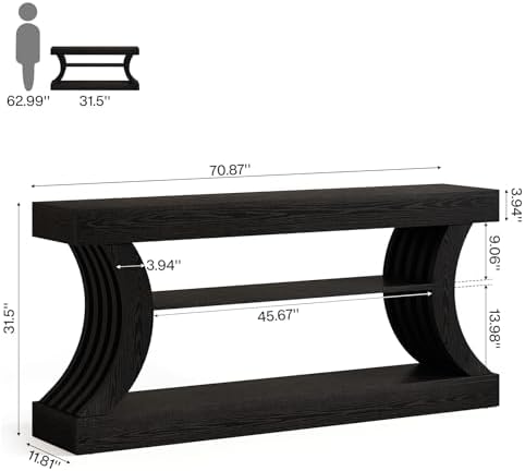 Tribesigns 70.9-Inch Long Farmhouse Entryway Console Table - Image 2