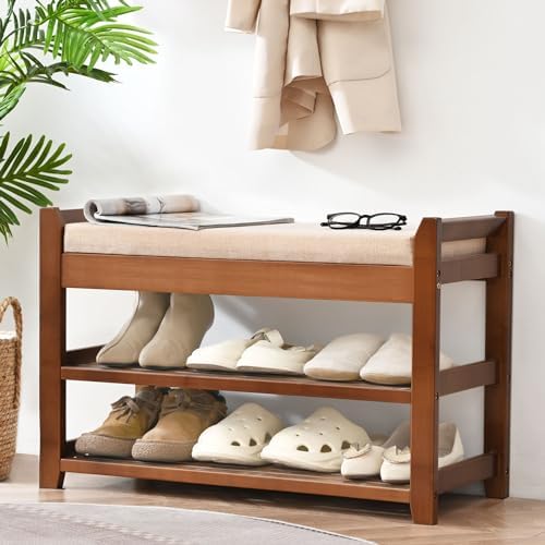 PETKABOO Shoe Rack Bench with Cushion, Shoe Rack by PETKABOO