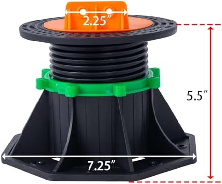 8 PCS Adjustable Plastic Pedestal Paver 3.5" to 5.5", Floor Slate Support Floor - Image 3